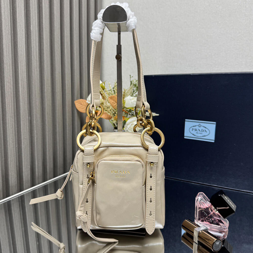 Prada Dangle leather top-handle mini-bag(HIGH-END GRADE)